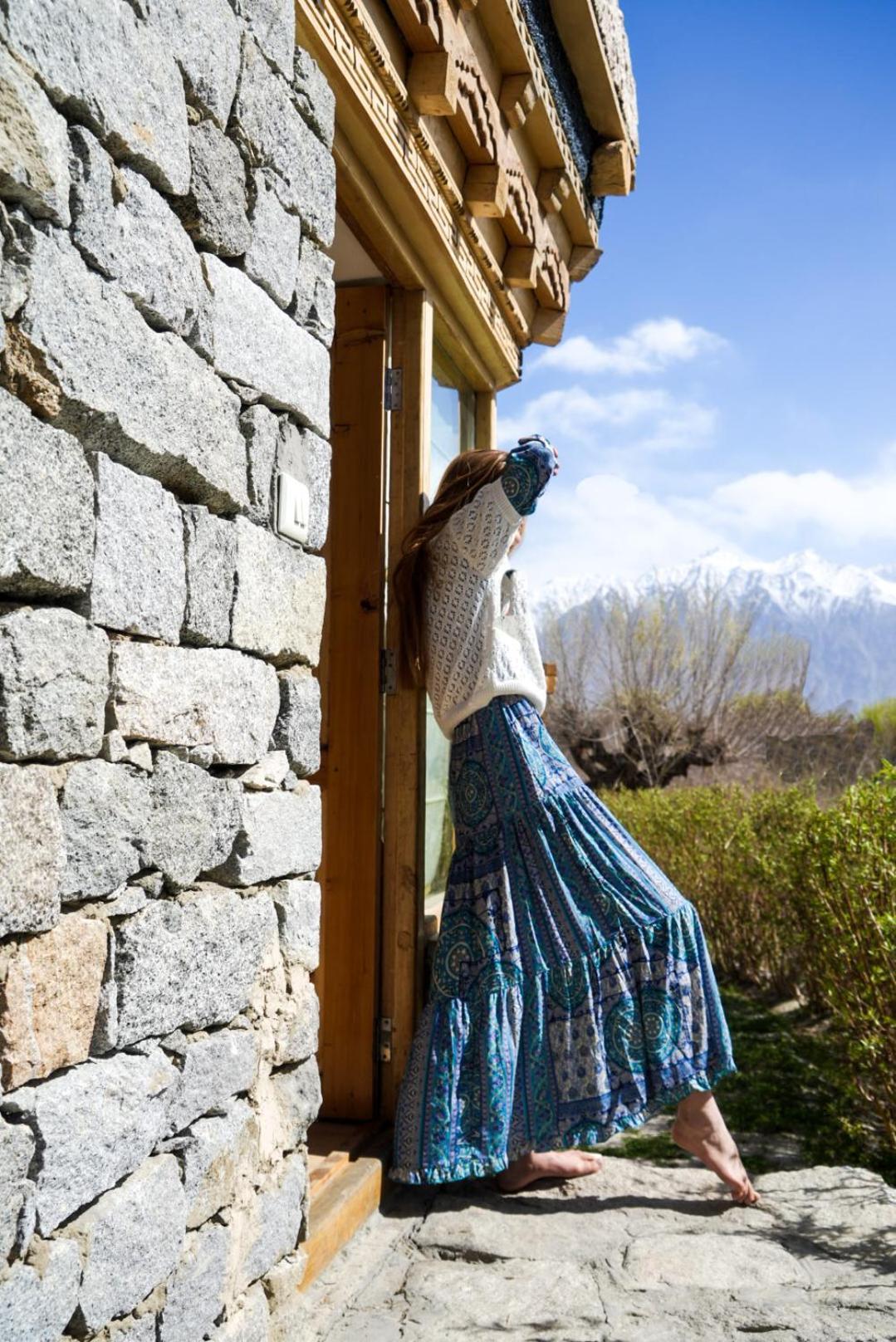 Lchang Nang Retreat-The House Of Trees-Nubra Valley Hotel Sumur Exterior photo